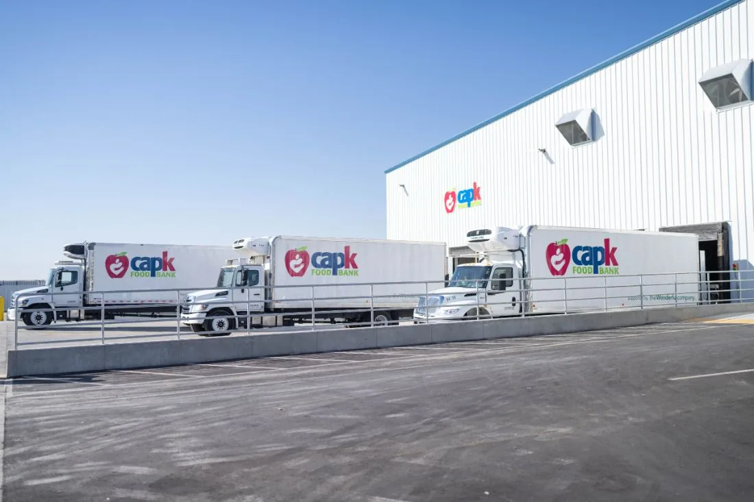 CAPK Food Bank fleet trucks